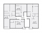 Секция Б - 6 етаж (дадените квадратури за без общи части)